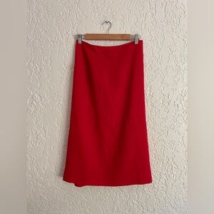 JIL SANDER® RARE Vintage Y2K Red Satin Skirt  size 34 / S